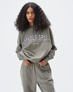 Adanola AS Oversized Sweatshirt Olivgrün Grün | 10RJHUABN