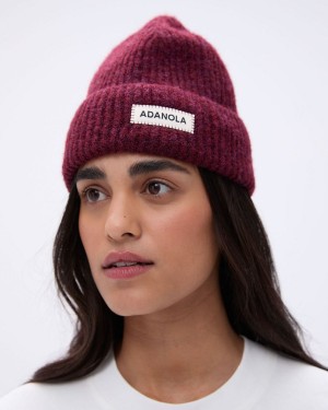 Adanola Knit Beanie Dunkelrosa | 12TVWXOMR