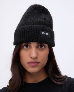 Adanola Knit Beanie Schwarz | 73WELPXOF