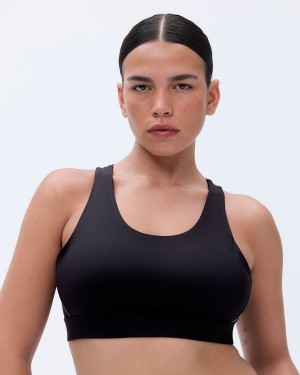 Adanola Mesh Open Back Bra Schwarz | 69ROJEFVK