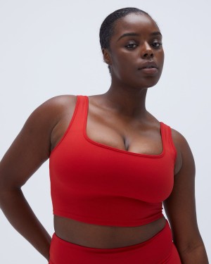 Adanola Ultimate Square Neck Bra Rot | 45JQYRVPK