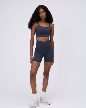 Adanola Ultimate Wrap Over Crop Shorts Blau | 48JUFRKYI