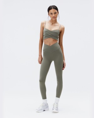 Adanola Ultimate Wrap Over Leggings Olivgrün Grün | 85EYZAWSR