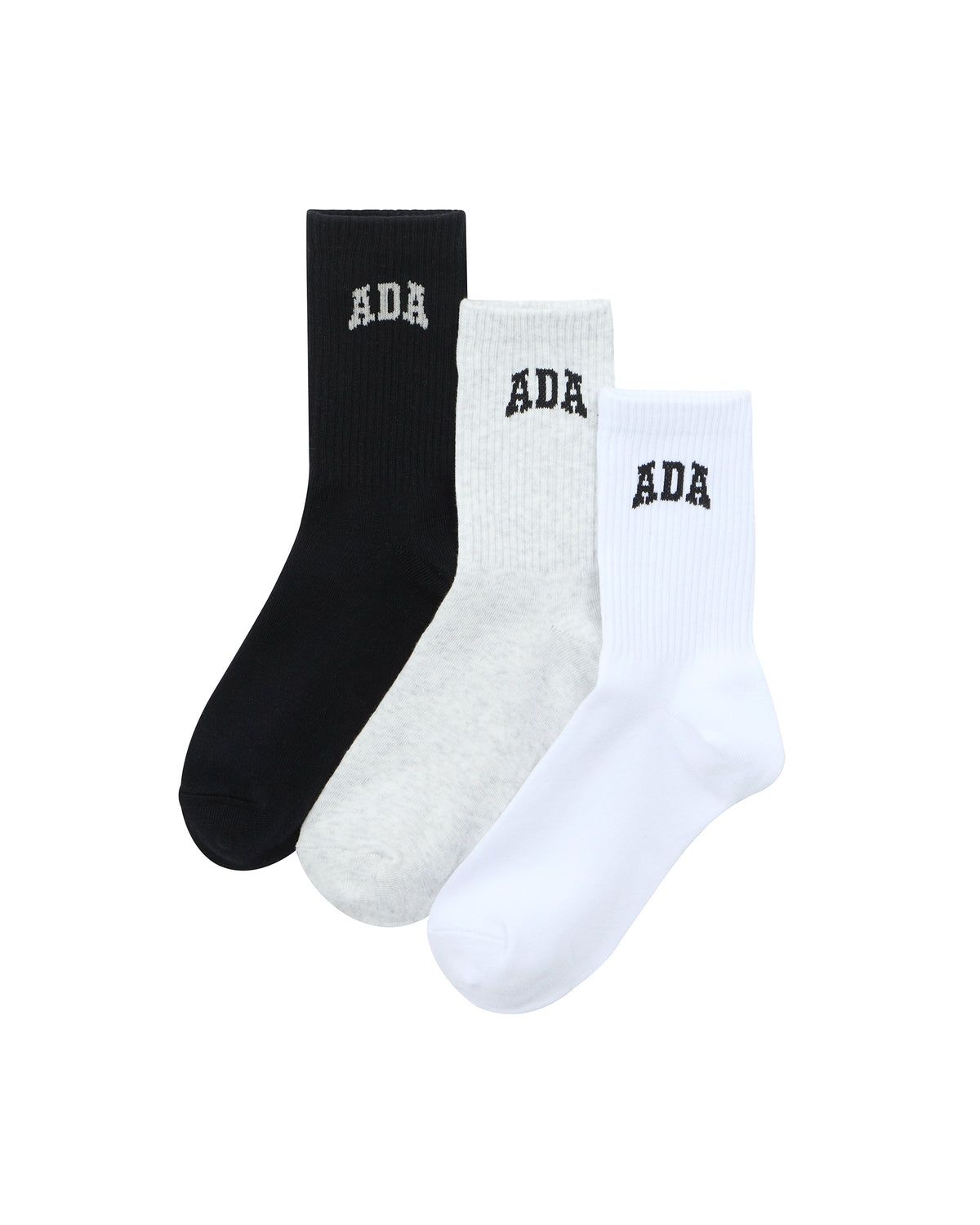 Adanola 3 Pack ADA Socks Weiß Schwarz Schwarz Weiß Hellgrau Schwarz | 29YILWRFU