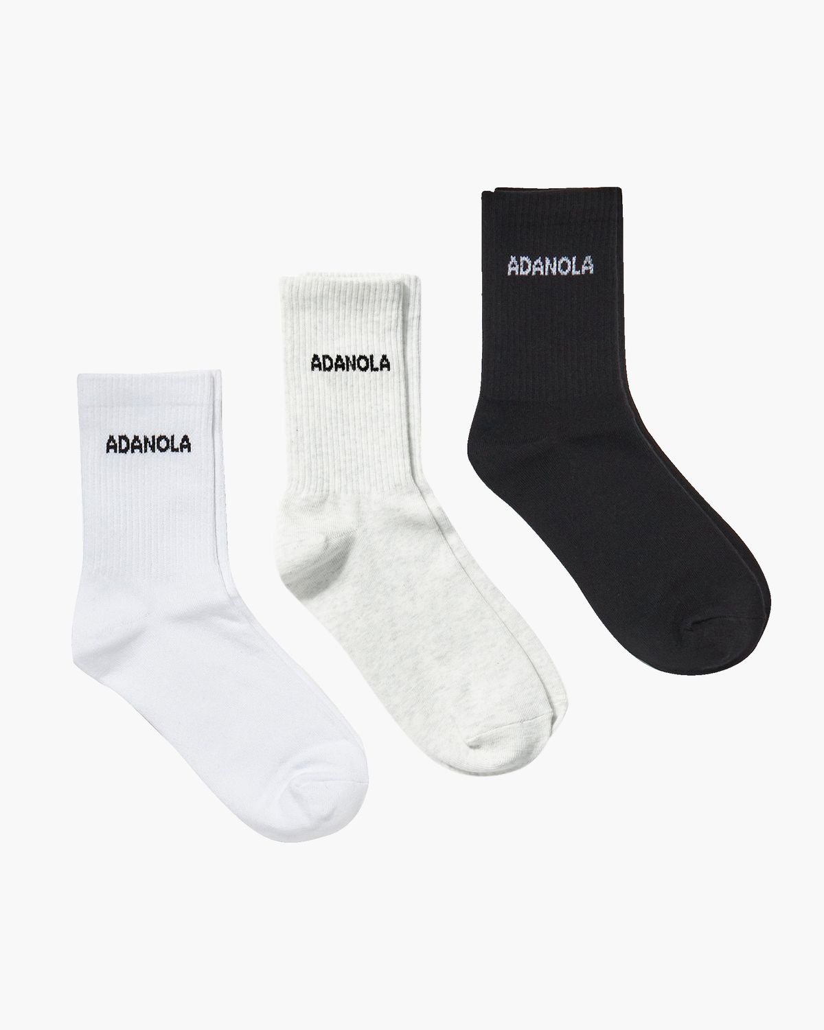 Adanola 3 Pack Socks Weiß Schwarz Hellgrau | 94OPNECGD