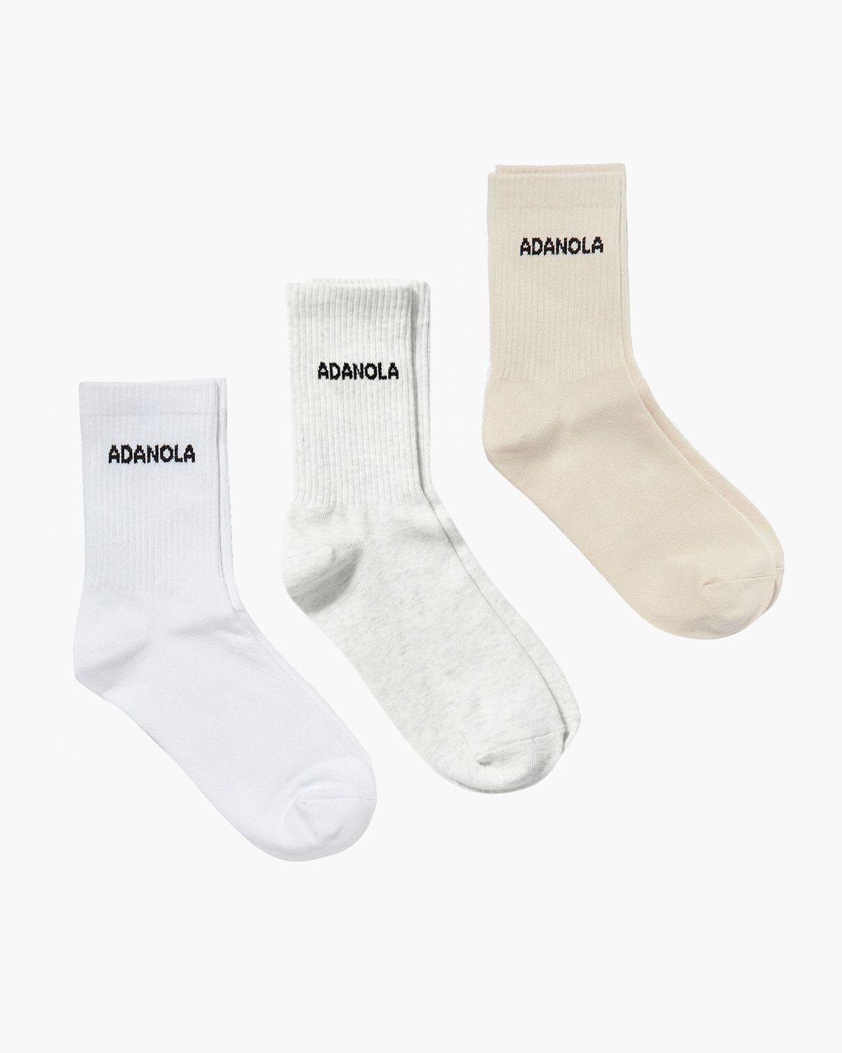 Adanola 3 Pack Socks Weiß Weiß Hellgrau | 28BHFPIZK