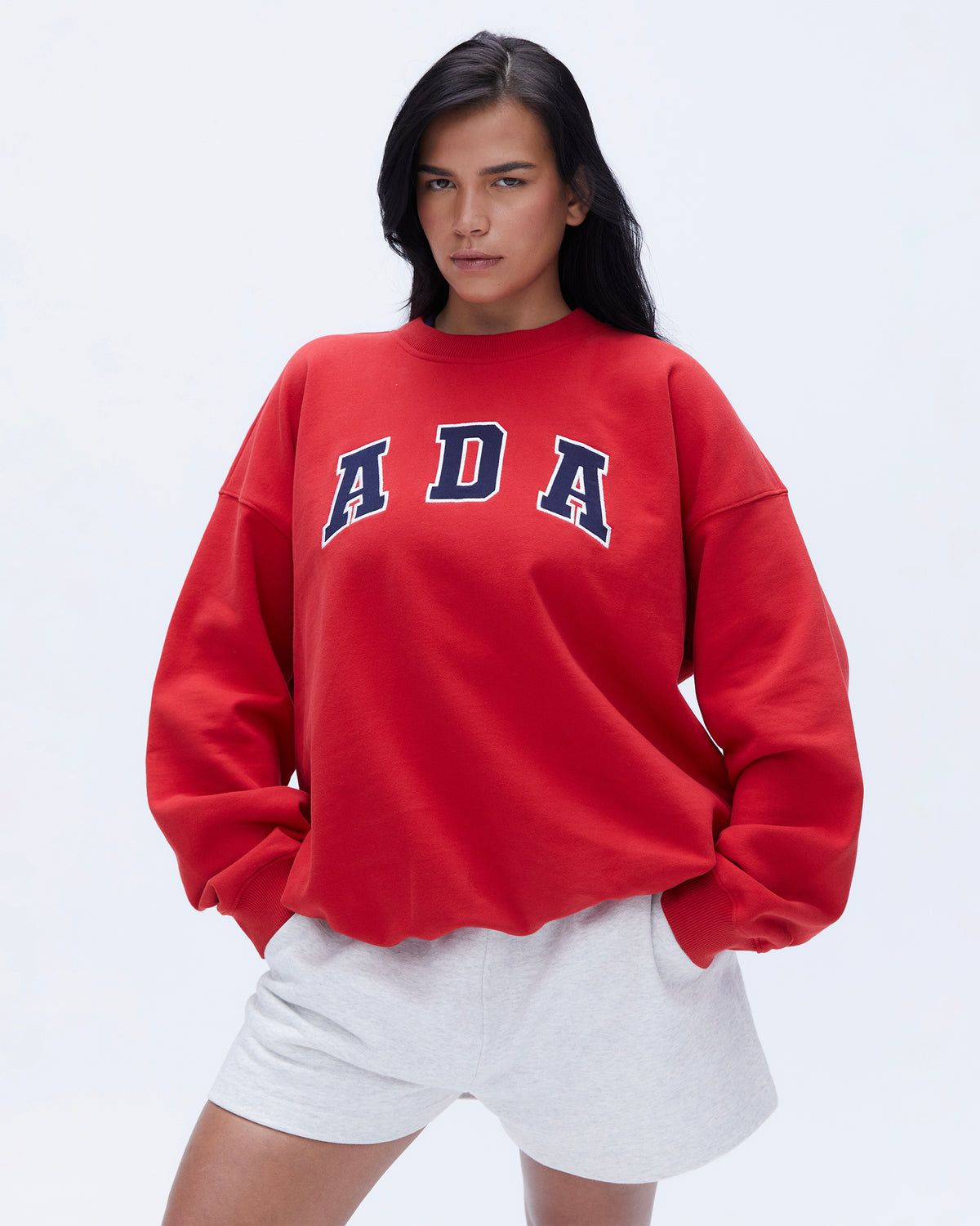 Adanola ADA Oversized Sweatshirt Rot | 02AKXDRGP