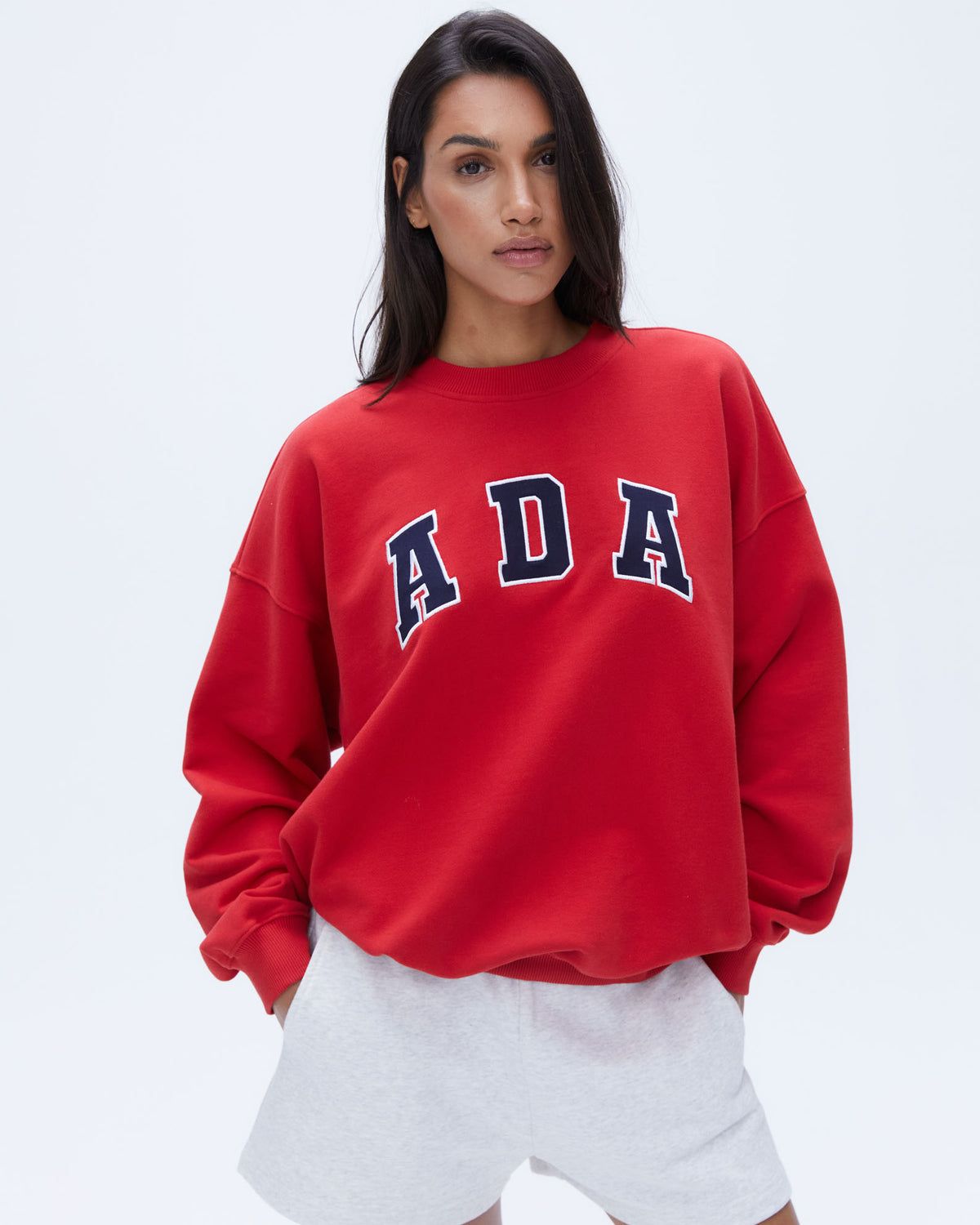 Adanola ADA Oversized Sweatshirt Rot | 02AKXDRGP