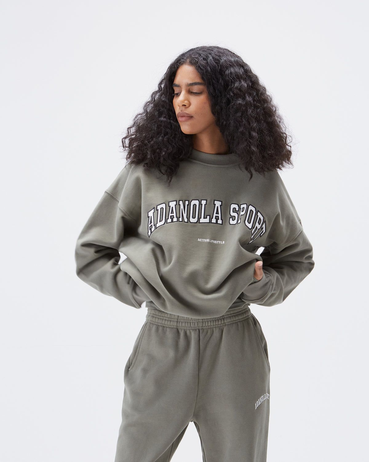 Adanola AS Oversized Sweatshirt Olivgrün Grün | 10RJHUABN