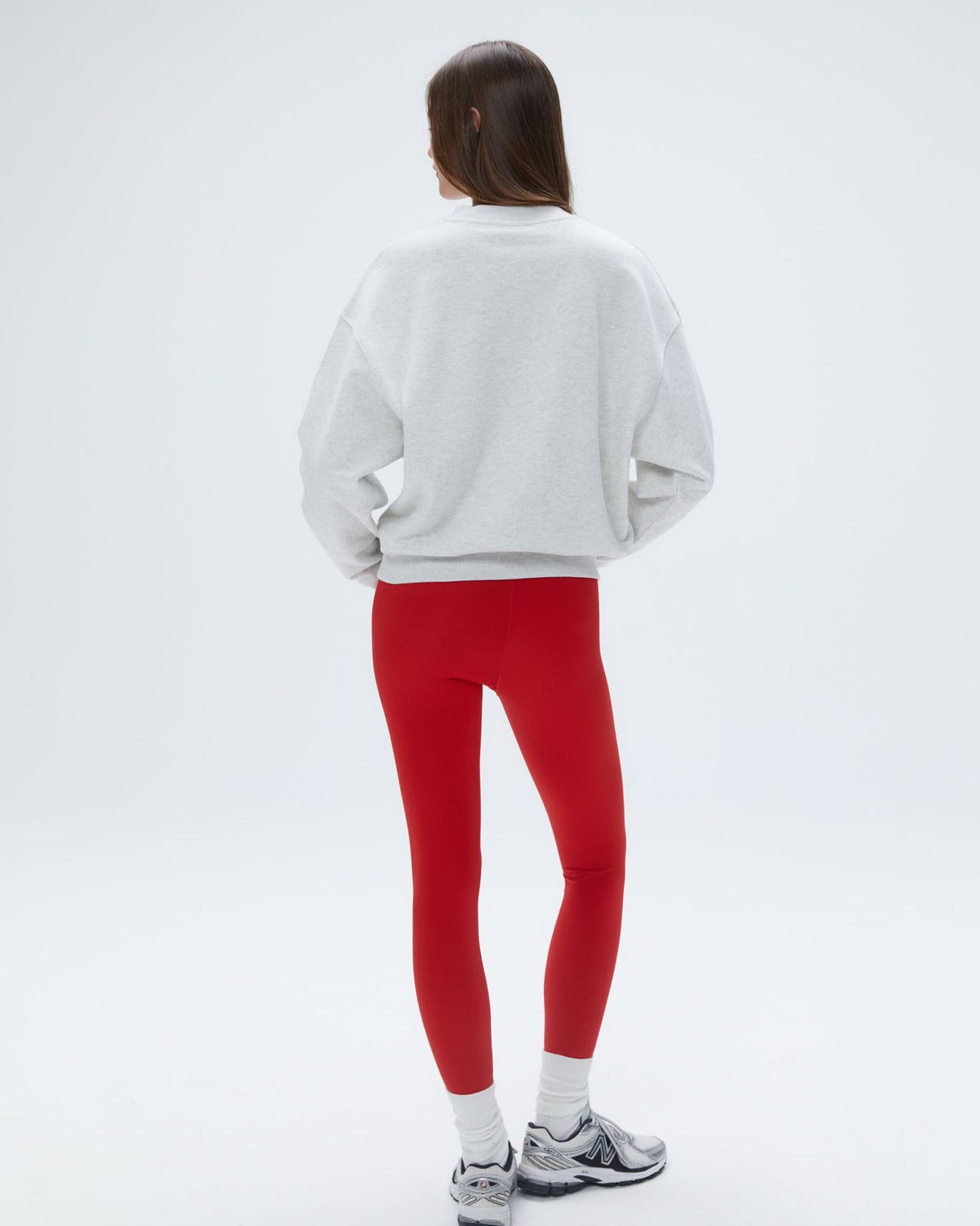 Adanola Active Relaxed Sweatshirt Hellgrau Rot | 23ZXMJECS