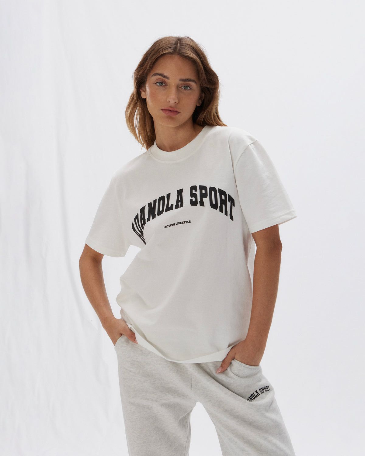 Adanola Adanola Sport Short Sleeve Oversized T-Shirt Weiß | 89KBXTJYE