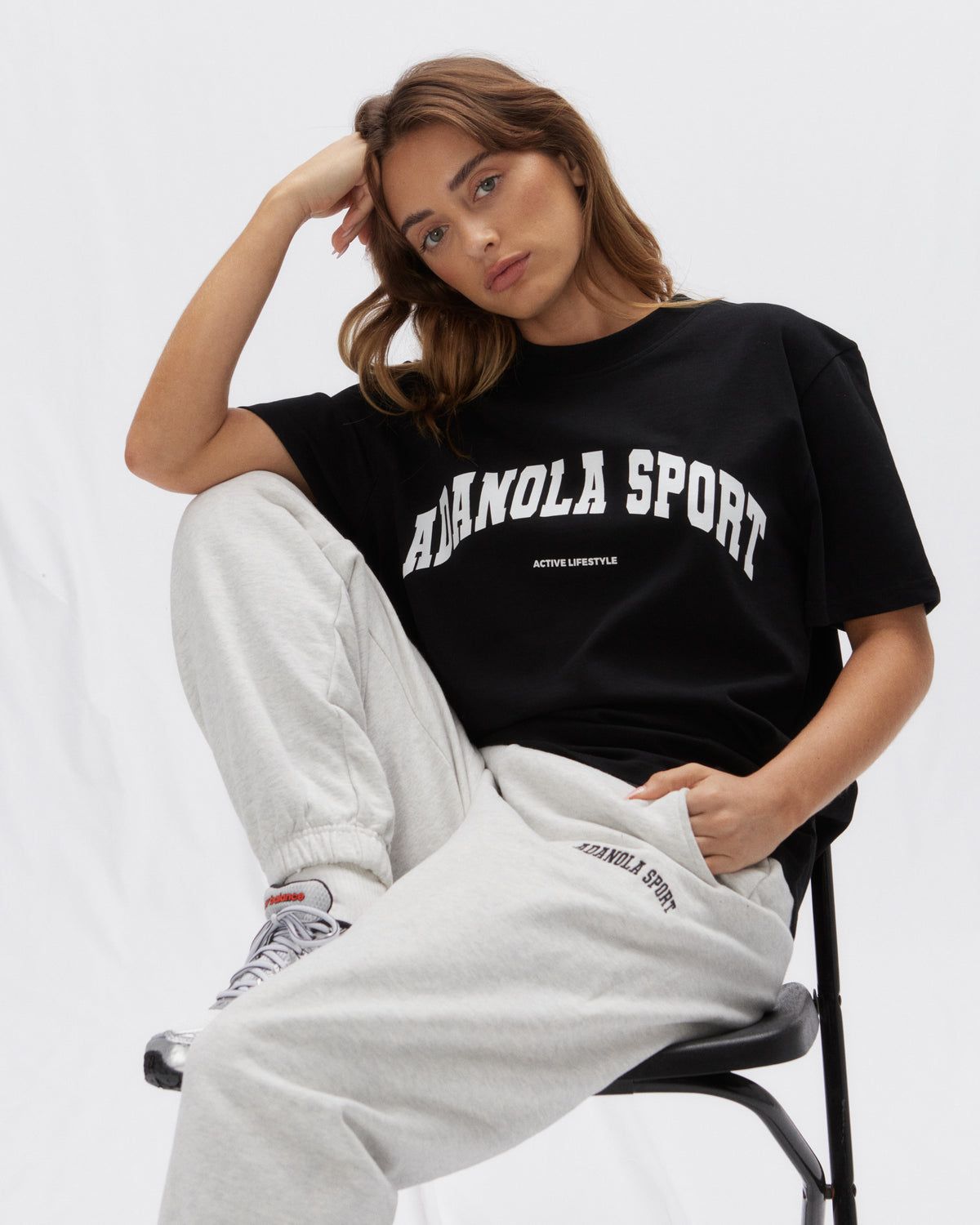 Adanola Adanola Sport Short Sleeve Oversized T-Shirt Schwarz | 13INYEWOK