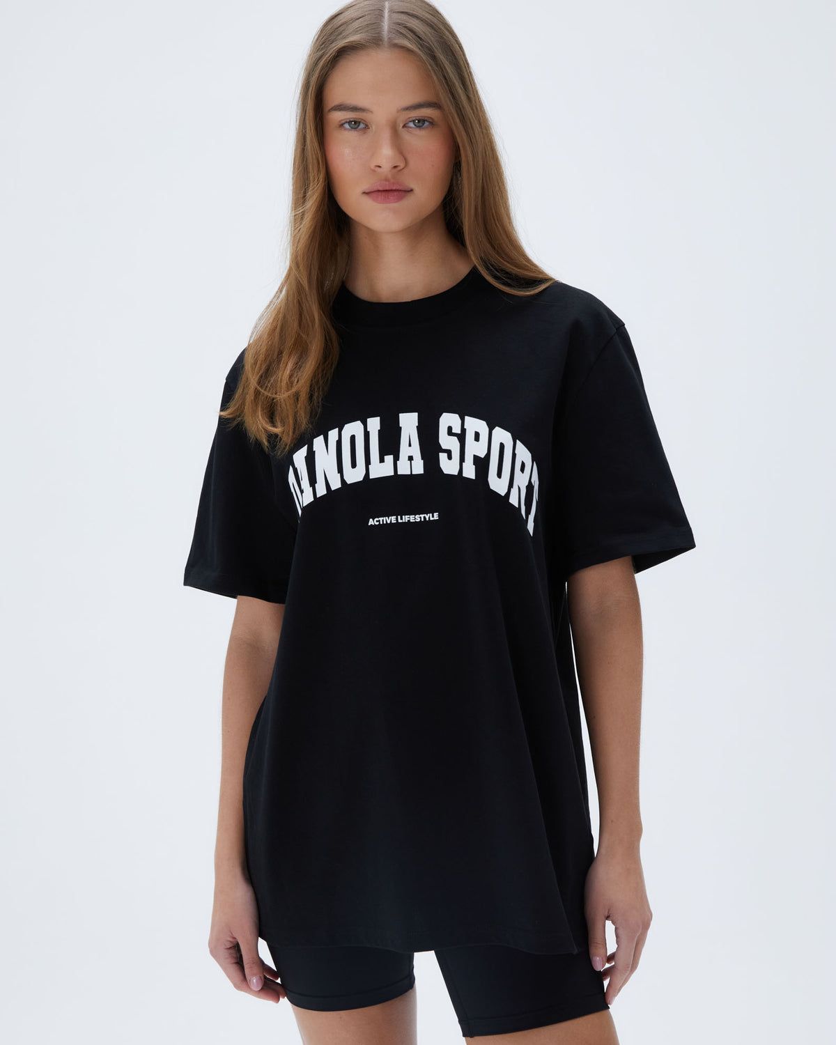 Adanola Adanola Sport Short Sleeve Oversized T-Shirt Schwarz | 13INYEWOK