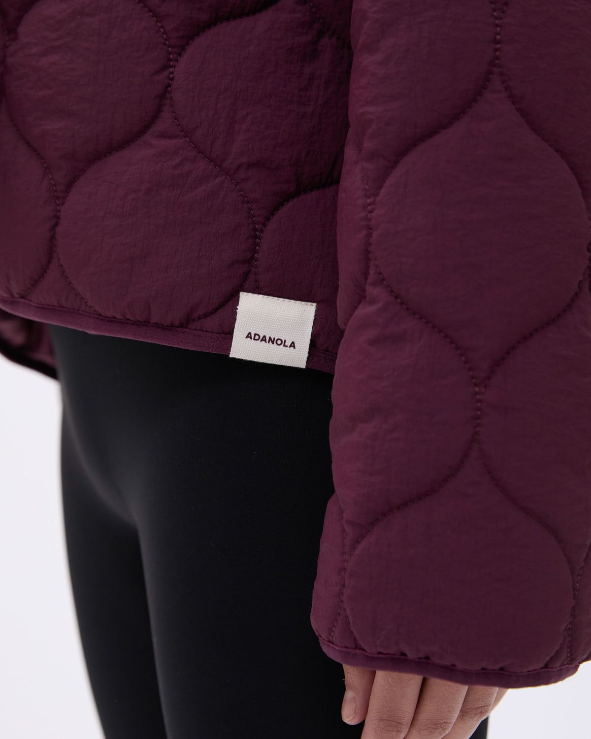 Adanola Collared Quilted Boxy Jacket Dunkelrosa | 16ZRAQXPC