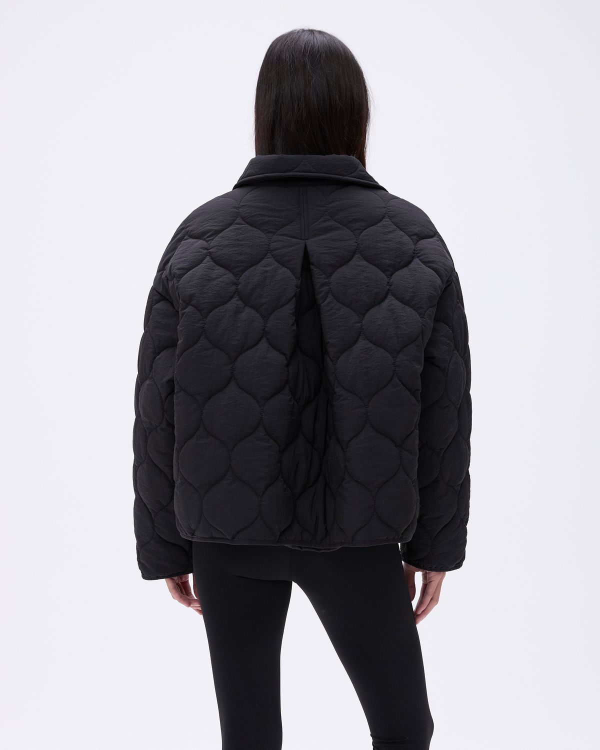 Adanola Collared Quilted Boxy Jacket Schwarz | 12FGJBERH