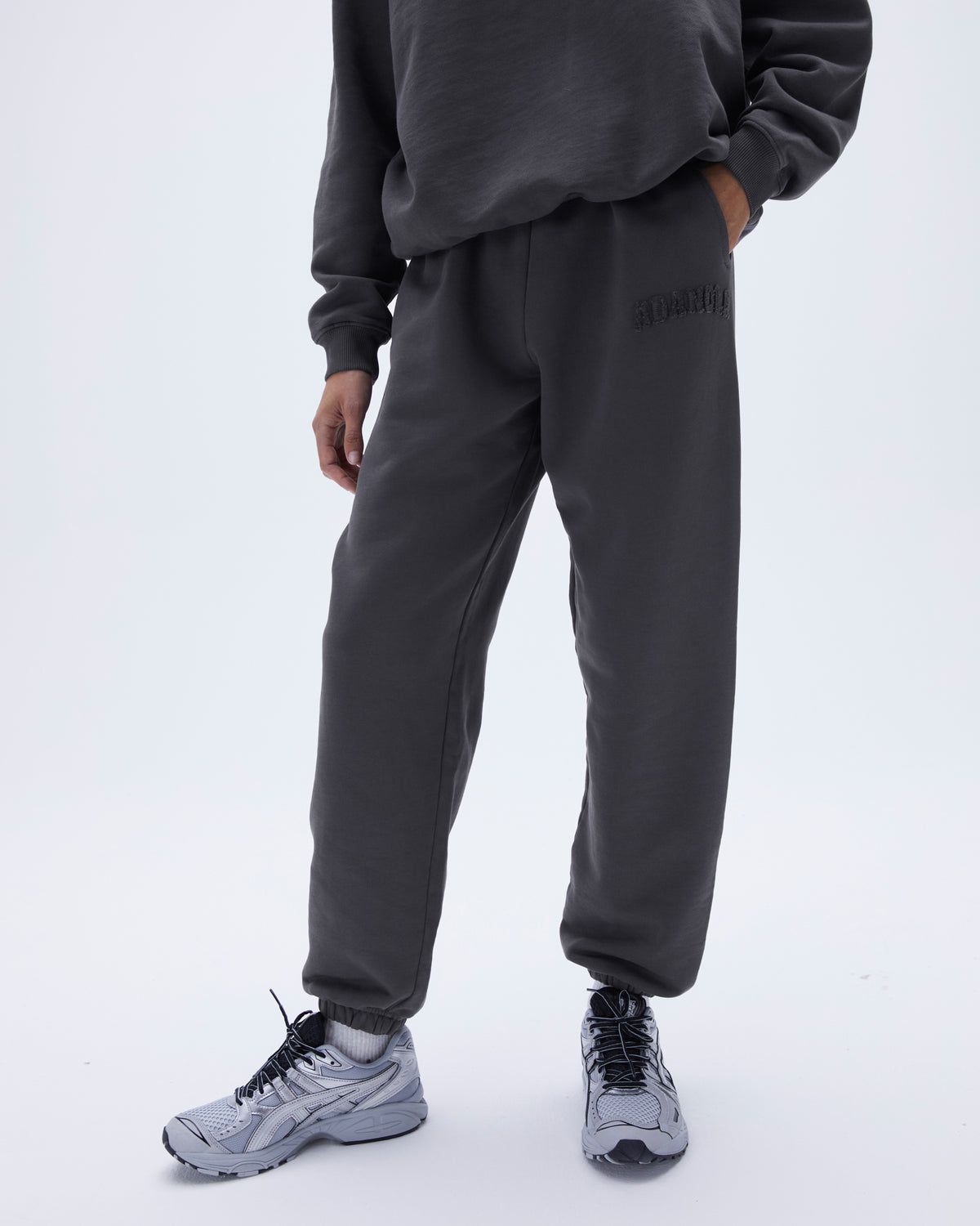 Adanola Distressed Varsity Sweatpants Grau | 50BTKJFDY