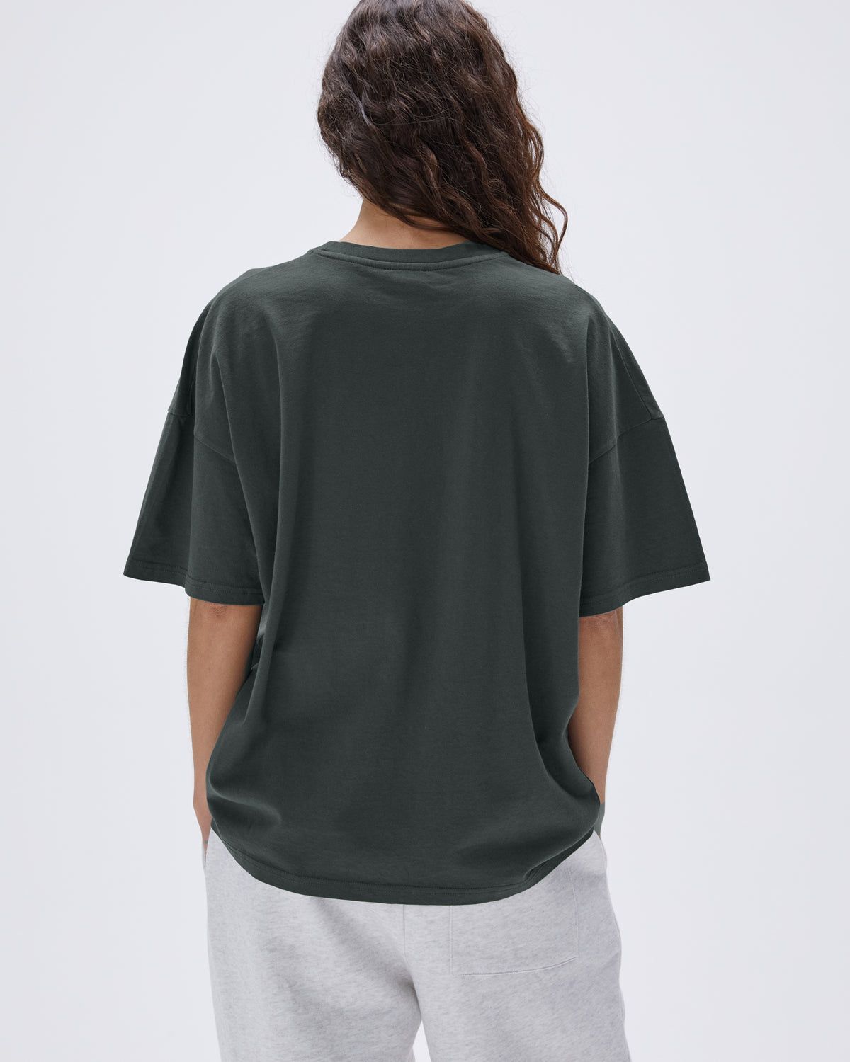 Adanola Freehand Washed Short Sleeve Drop Shoulder T-shirt Grün | 27BFXAMYS