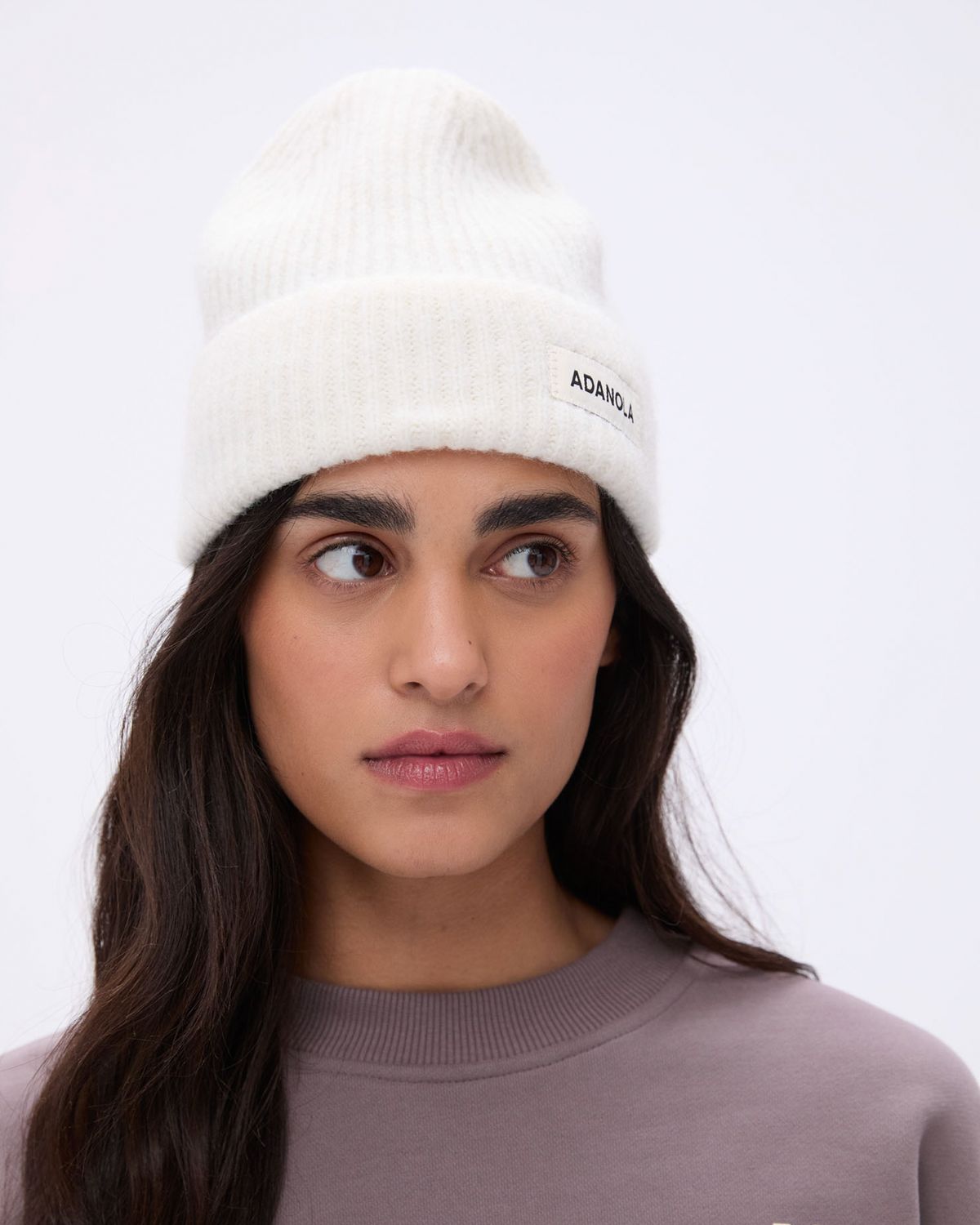 Adanola Knit Beanie Weiß | 06KTDSANU