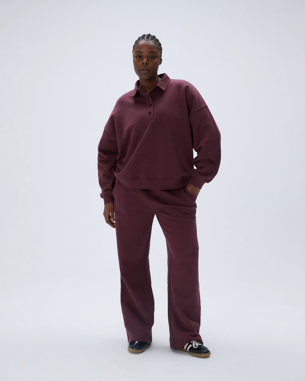 Adanola Low Rise Straight Leg Sweatpants Bordeaux | 04DGVBHXS