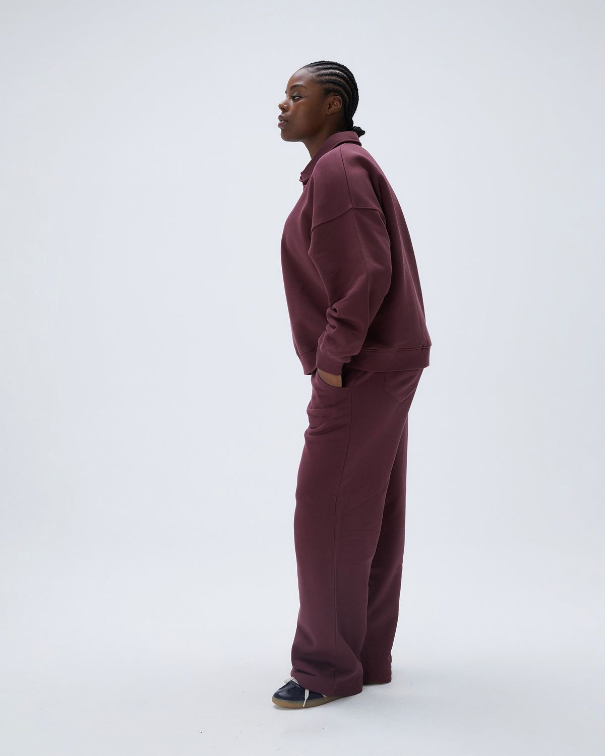 Adanola Low Rise Straight Leg Sweatpants Bordeaux | 04DGVBHXS