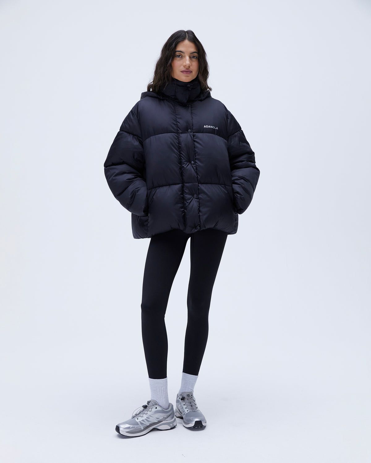 Adanola Oversized Puffer Jacket Schwarz | 97RTUAHZK