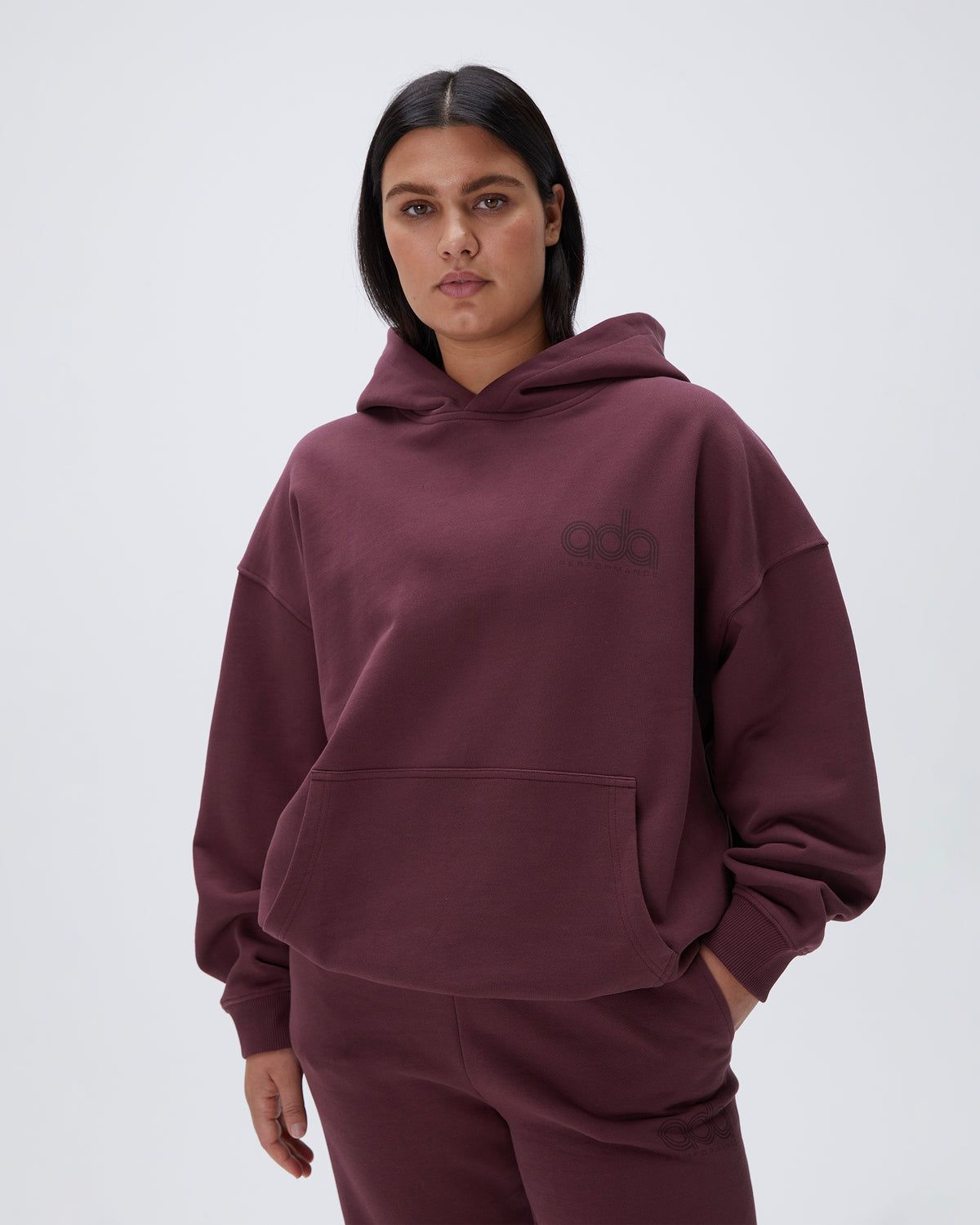 Adanola Performance Oversized Hoodie Bordeaux | 21HQWFMDX