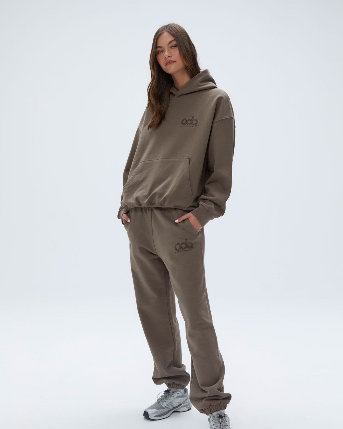 Adanola Performance Oversized Hoodie Braun | 48MQPCJAH