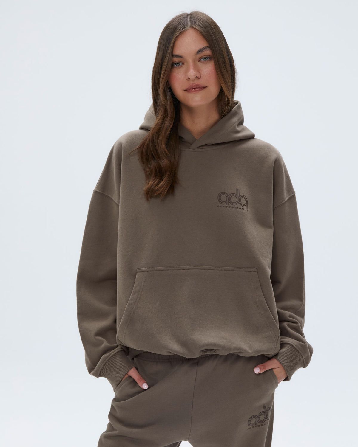 Adanola Performance Oversized Hoodie Braun | 48MQPCJAH