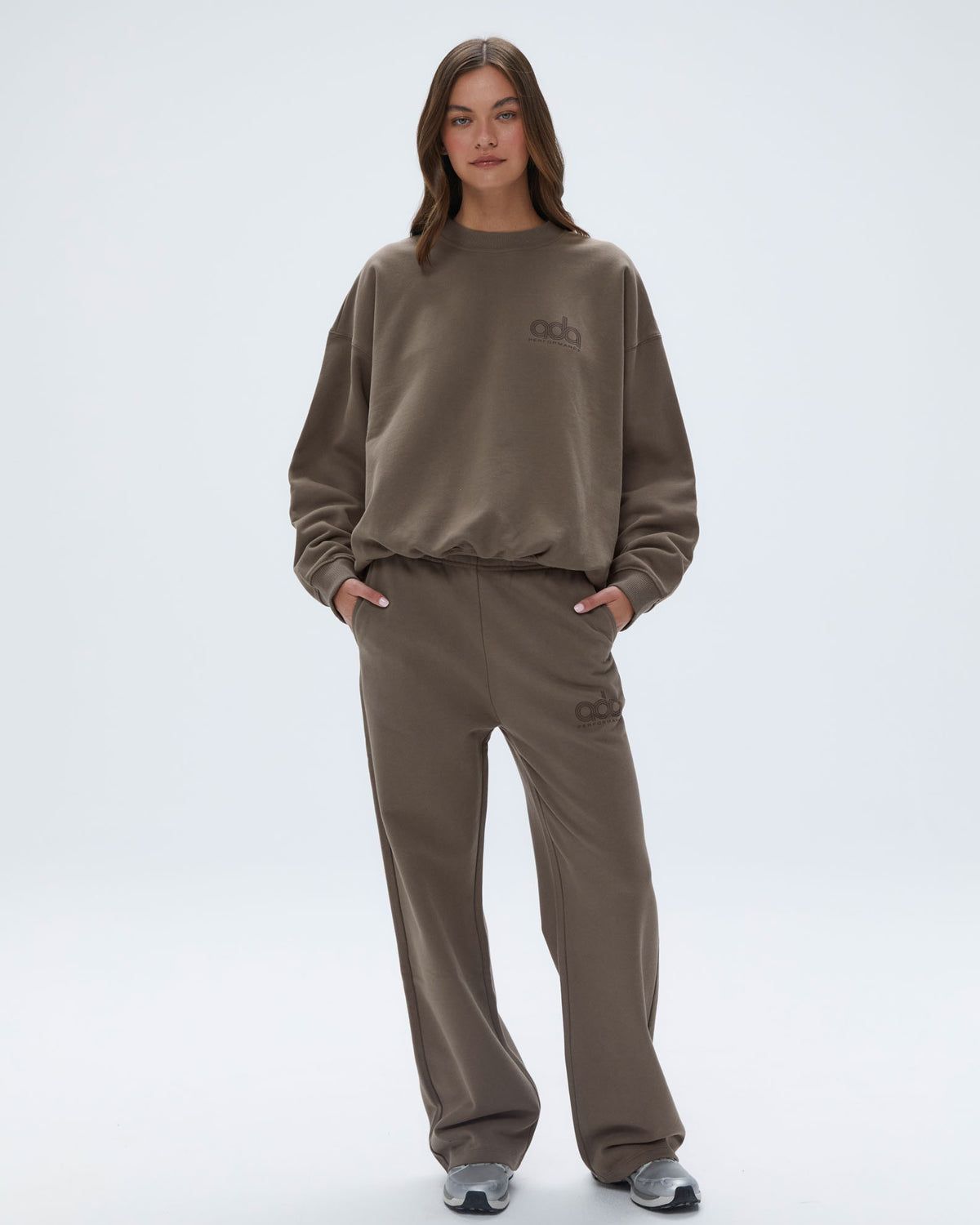 Adanola Performance Oversized Sweatshirt Braun | 06VZOQARU