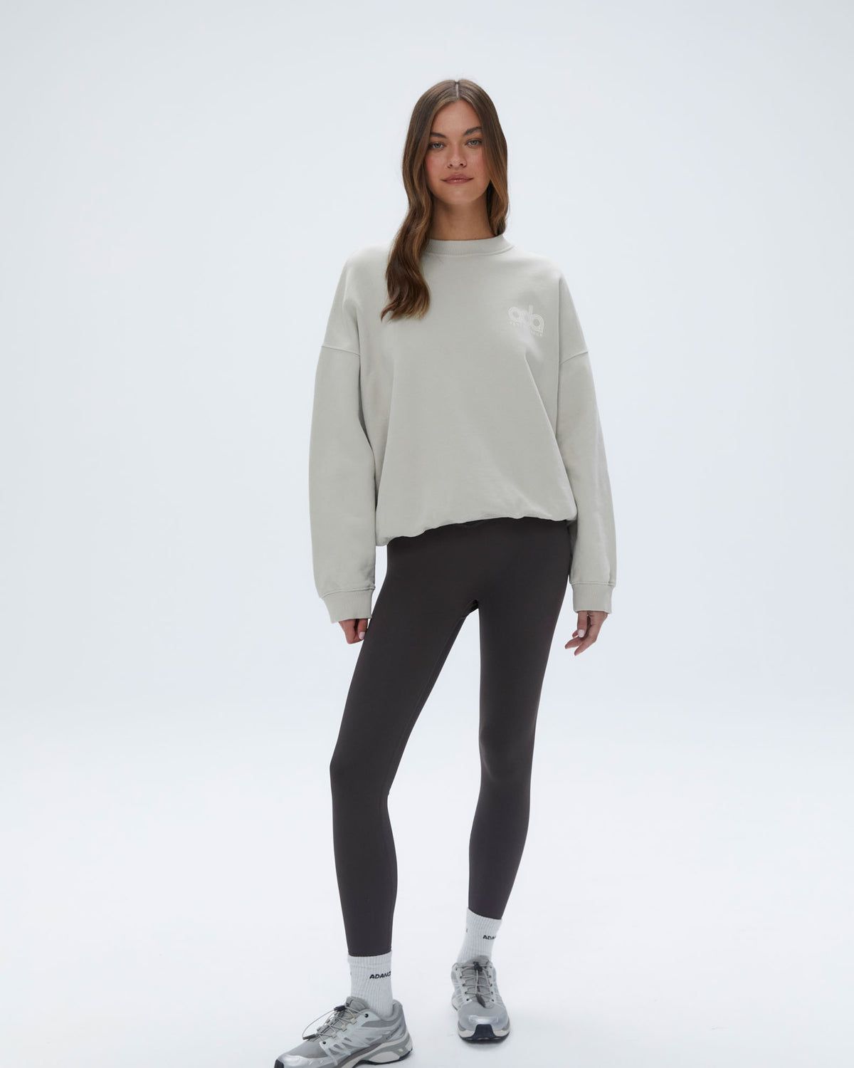 Adanola Performance Oversized Sweatshirt Grau | 76JSTCHKO