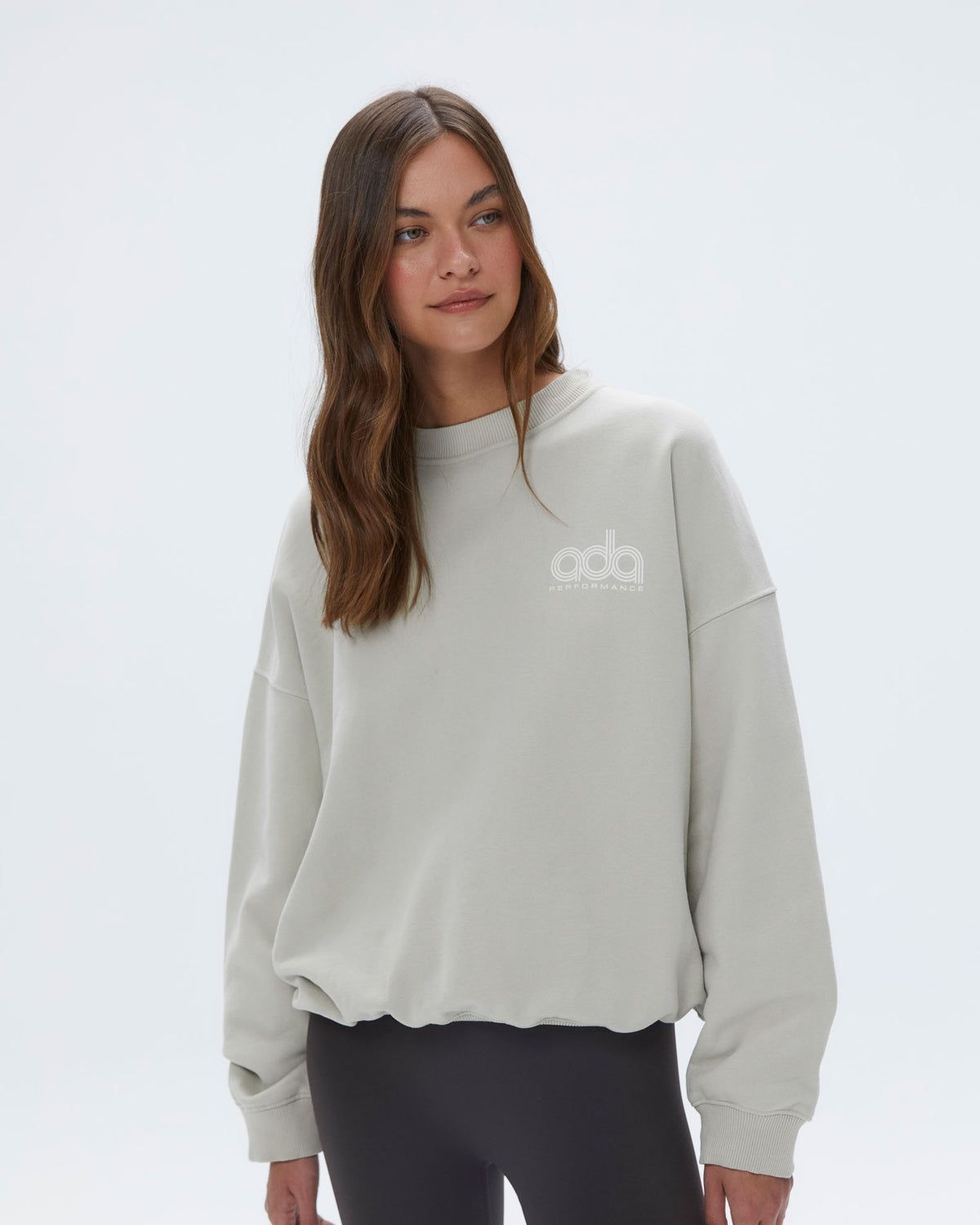 Adanola Performance Oversized Sweatshirt Grau | 76JSTCHKO