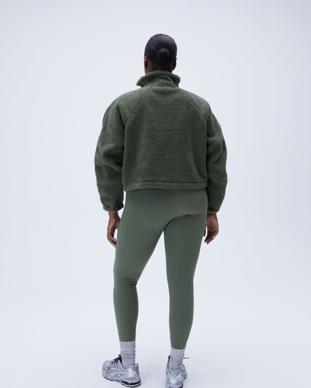 Adanola Quarter Zip Fleece Khaki Grün | 43ZQJMPHS