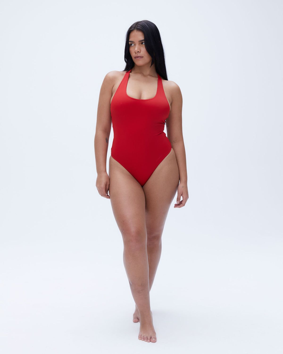 Adanola Racer Back High Leg Swimsuit Rot | 86LIZGADU