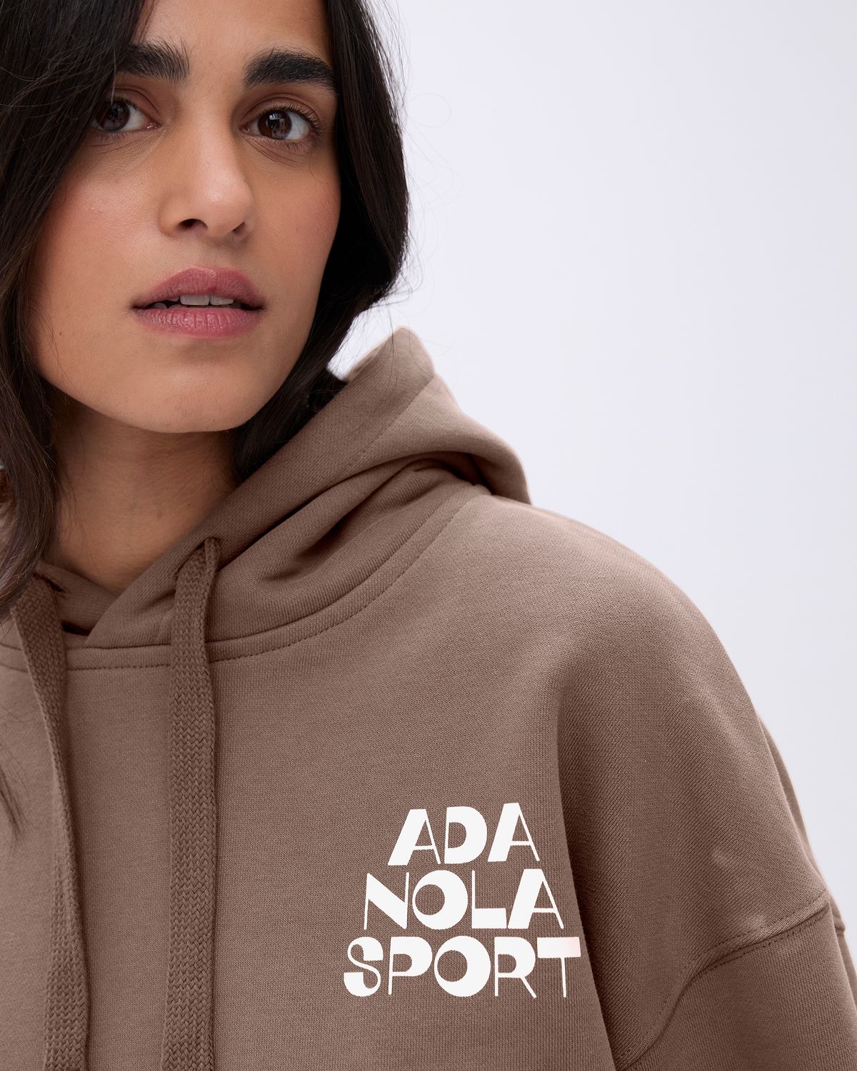 Adanola Retro Relaxed Hoodie Braun Weiß | 16FDUCGQE