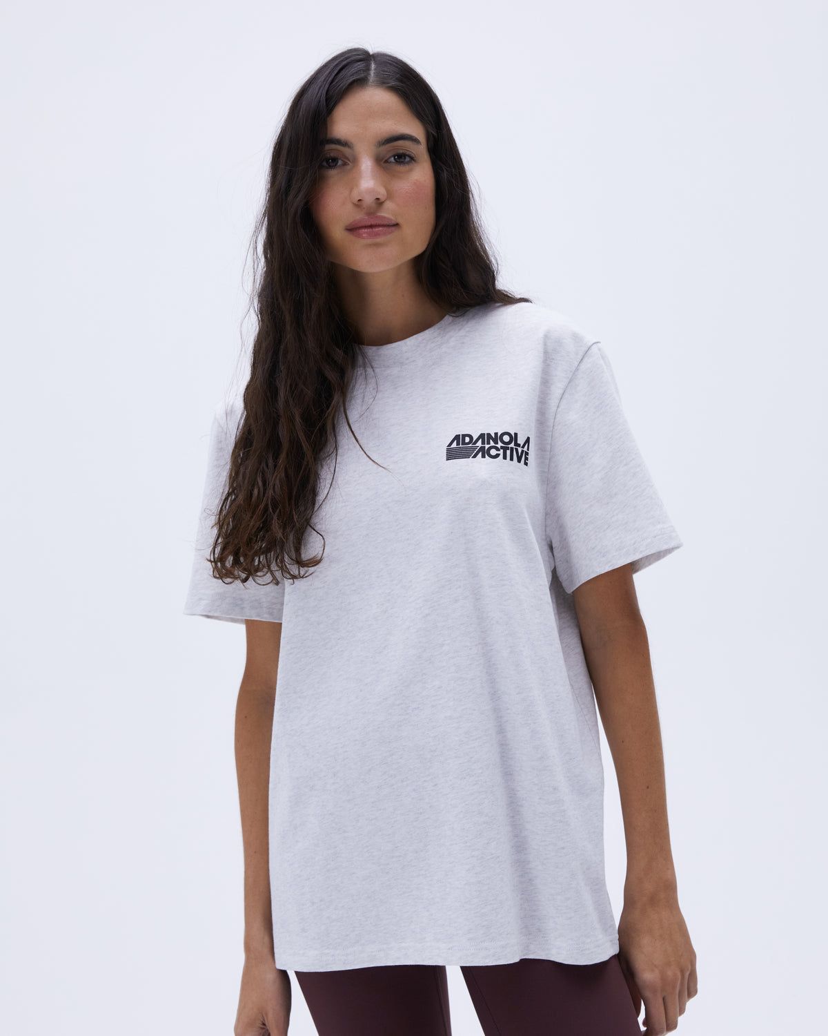 Adanola Retro Sport Short Sleeve Oversized T-shirt Hellgrau | 82BUILJZA