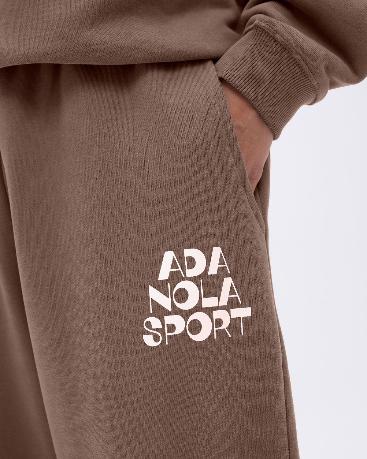 Adanola Retro Straight Leg Sweatpants Braun Weiß | 65UCPVROF