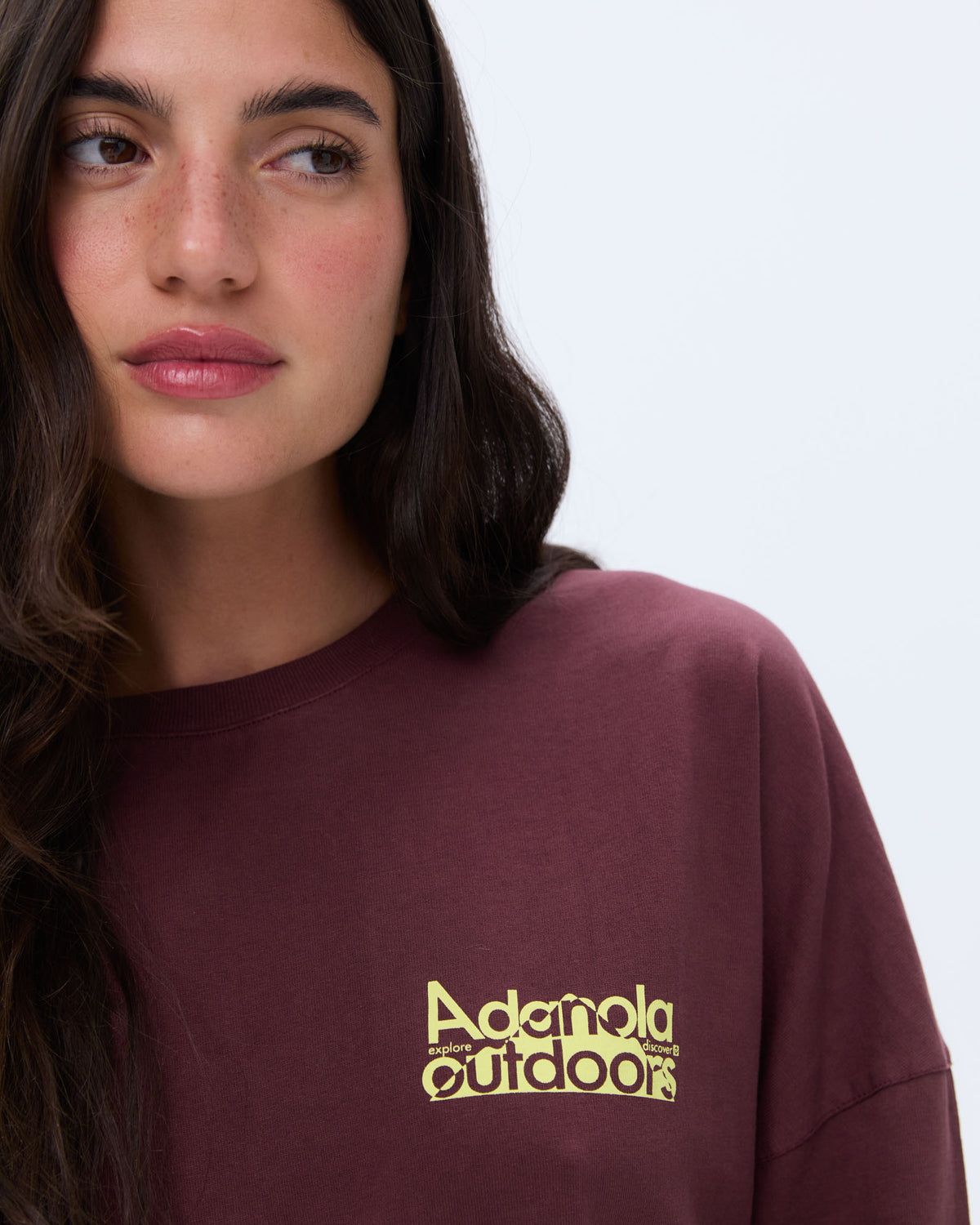 Adanola Trail Washed Long Sleeve Drop Shoulder T-shirt Bordeaux | 96PXLIDUF