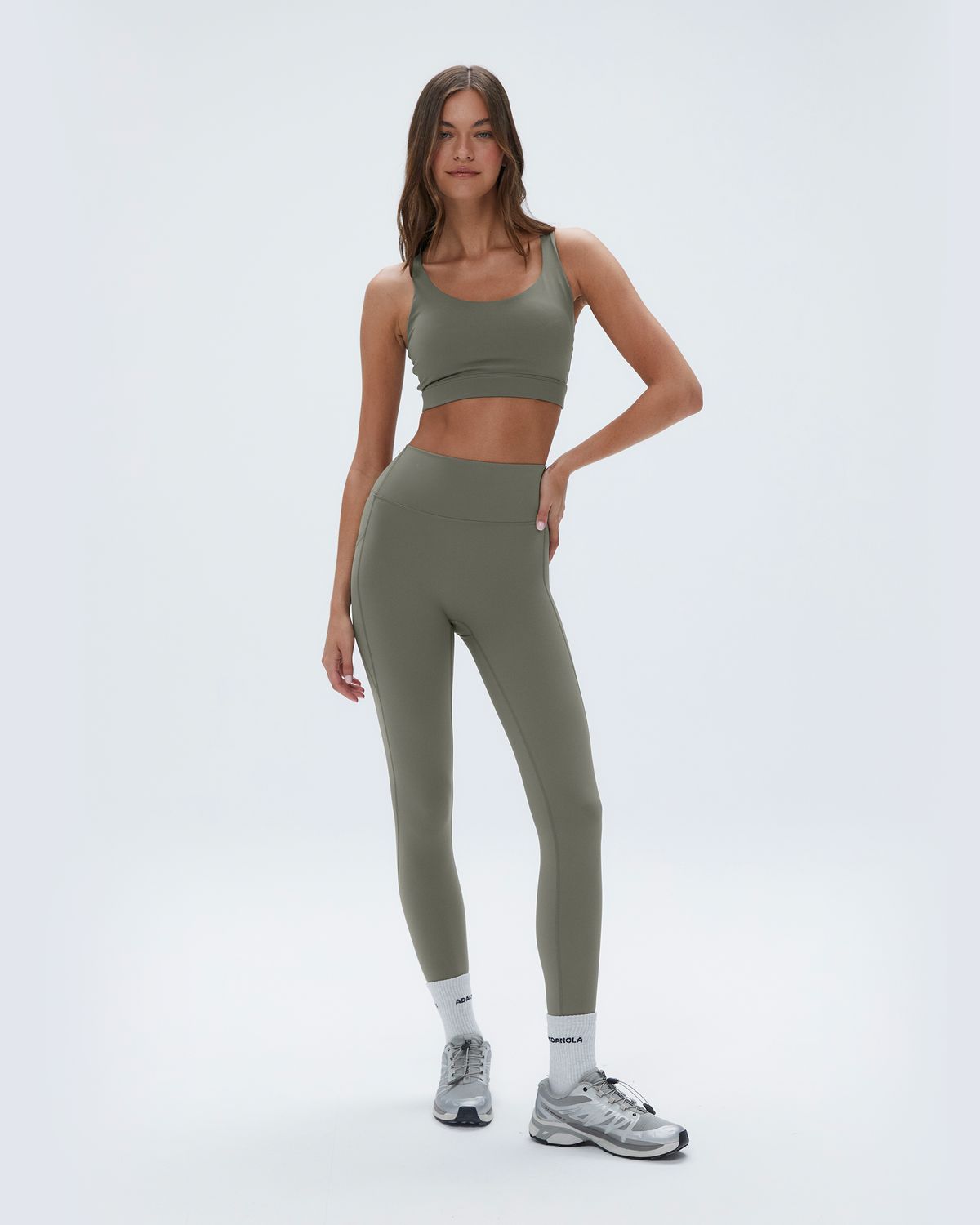 Adanola Ultimate Pocket Leggings Olivgrün Grün | 71ITNHULW