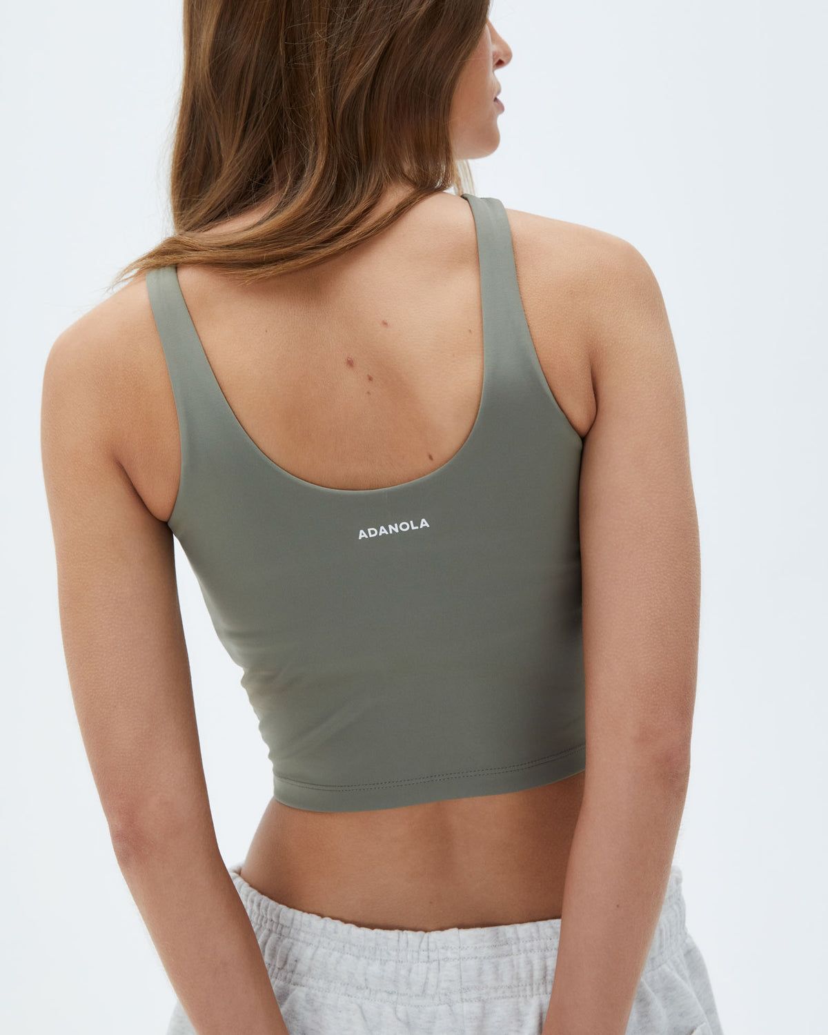 Adanola Ultimate Racer Front Scoop Back Bra Olivgrün Grün | 79SPAZEFT