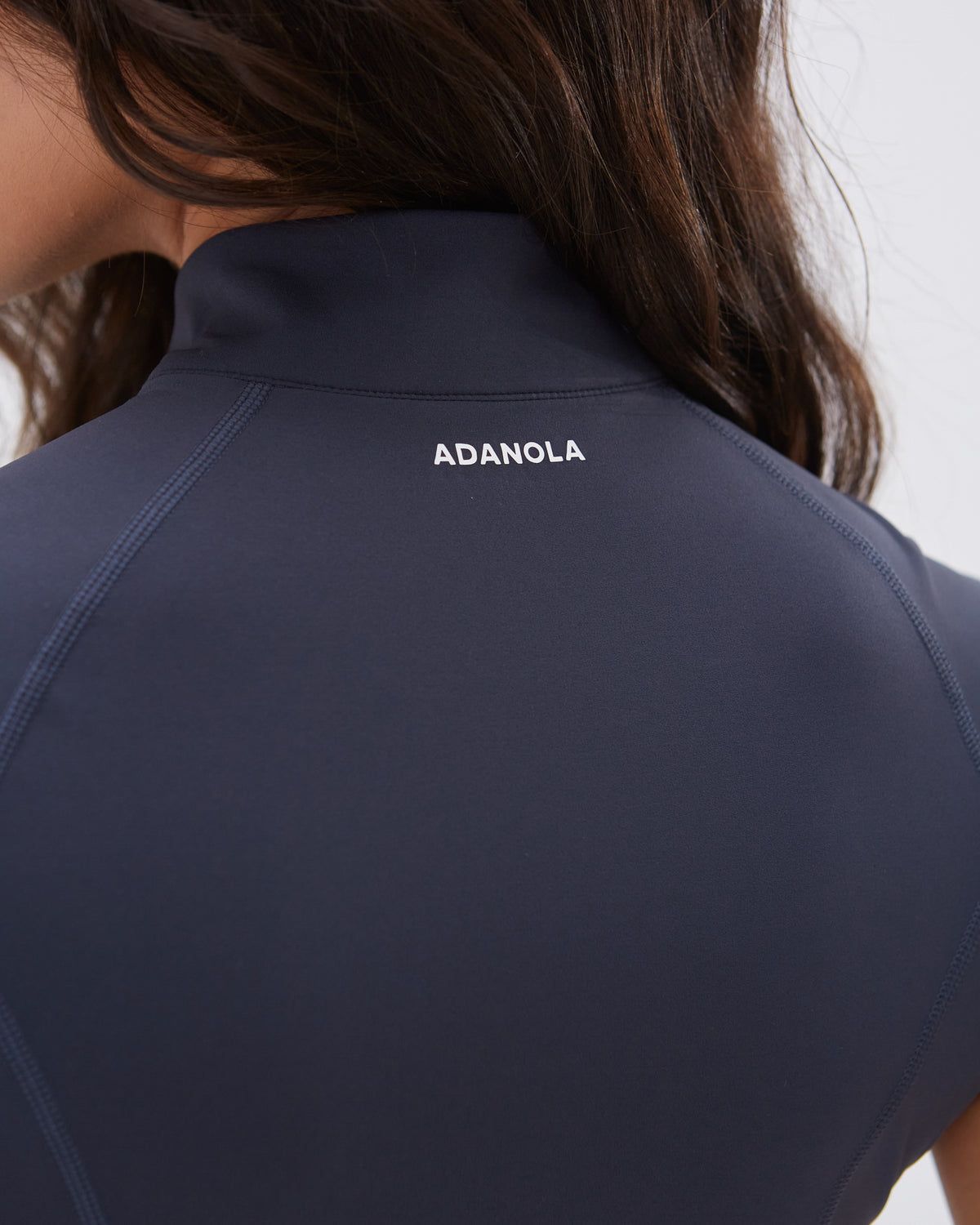 Adanola Ultimate Short Sleeve Zip Up Top Blau | 15NRDCZAX