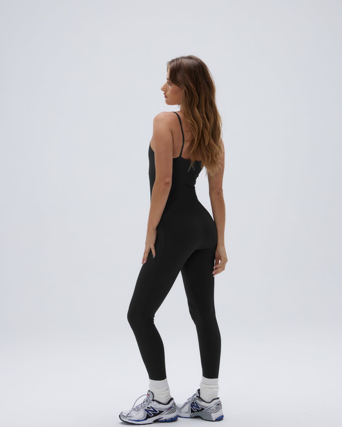 Adanola Ultimate Strappy Full Length Unitard Schwarz | 91WXUBPES