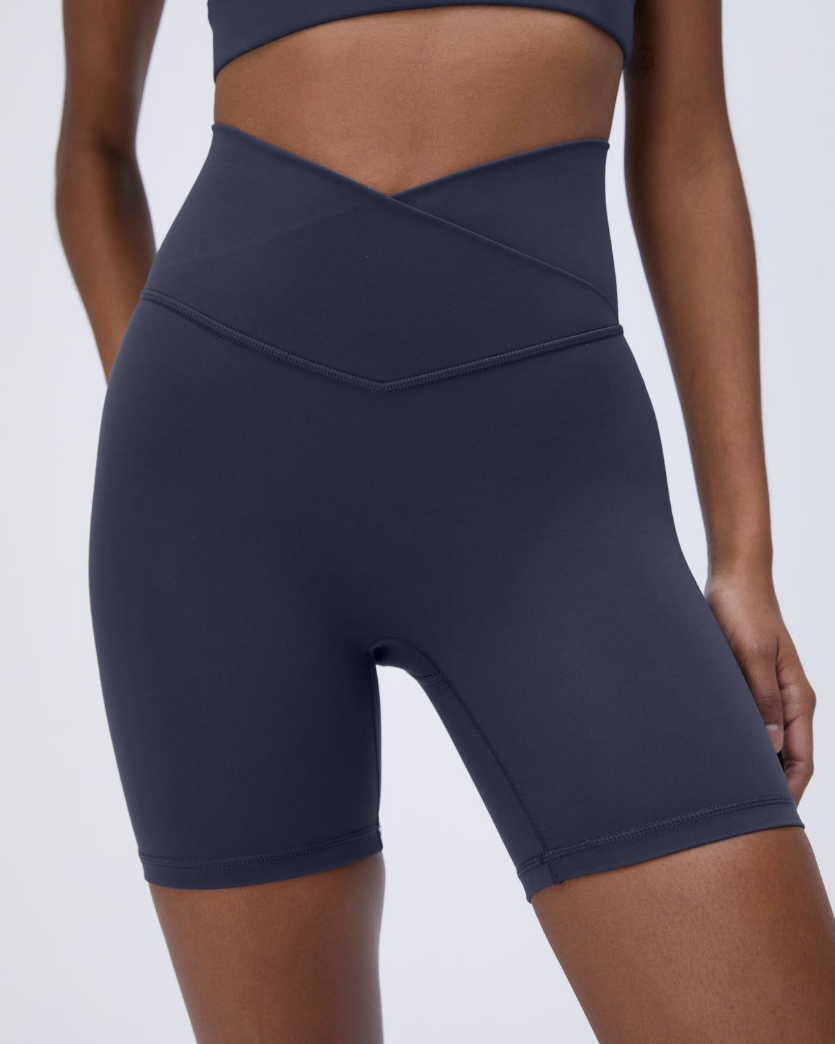 Adanola Ultimate Wrap Over Crop Shorts Blau | 48JUFRKYI