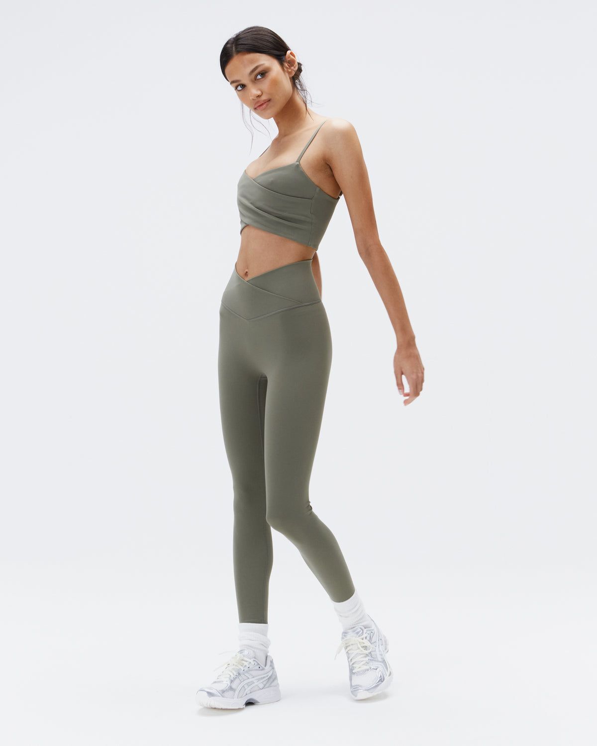 Adanola Ultimate Wrap Over Leggings Olivgrün Grün | 17HNMAJGW