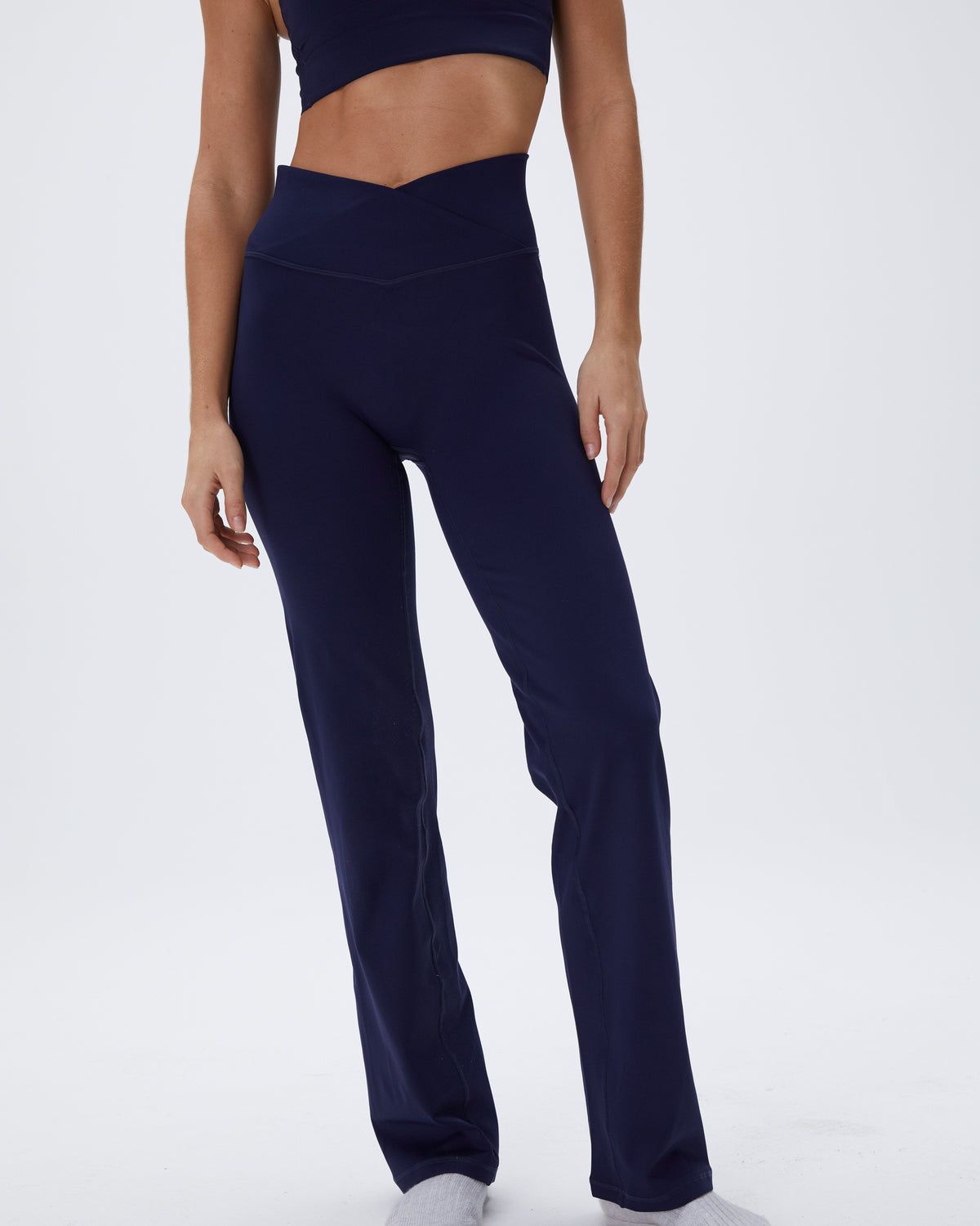 Adanola Ultimate Wrap Over Yoga Pant Navy Blau | 61FWOEJAL