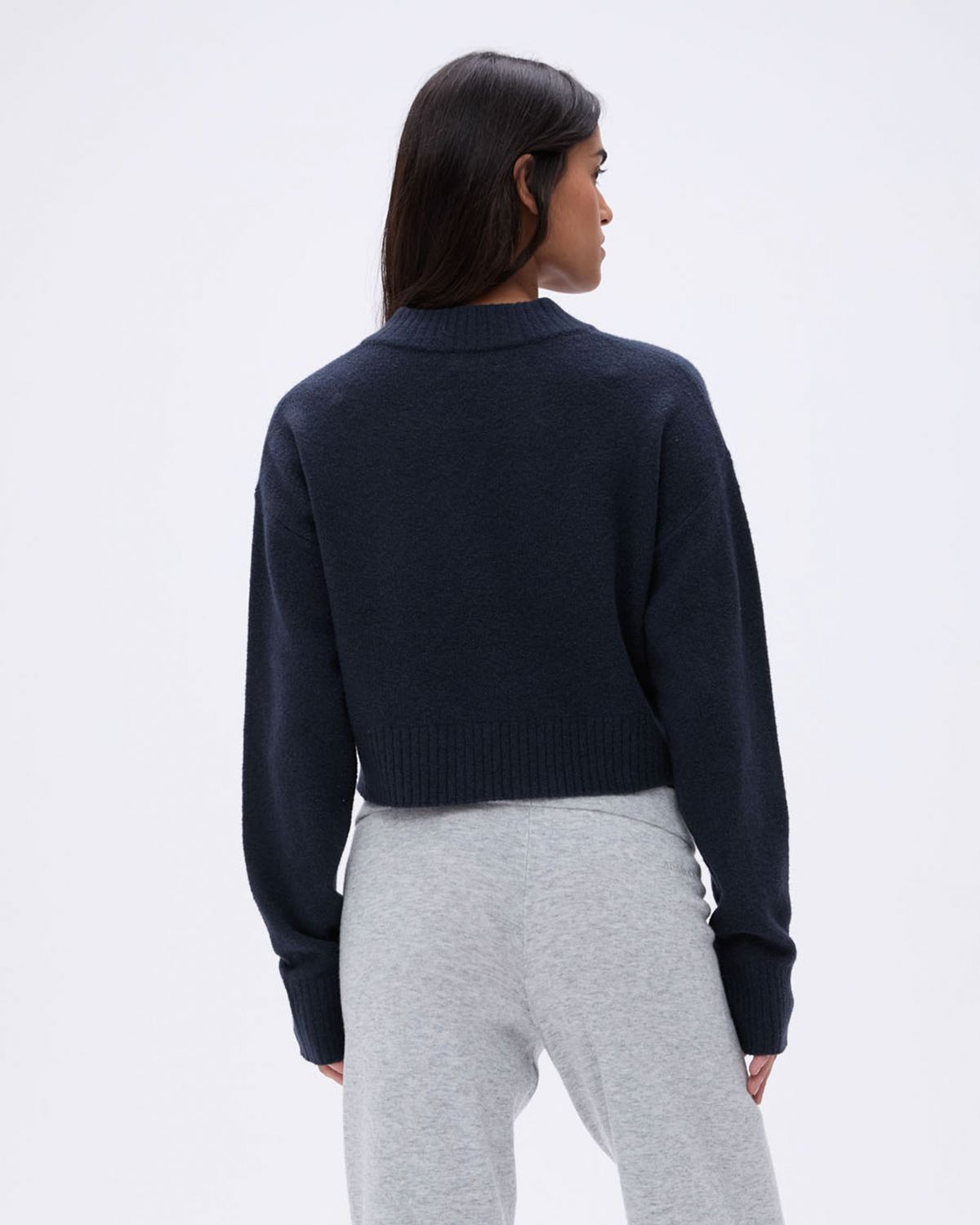 Adanola V Neck Knit Sweatshirt Tiefesblau | 29CTBOJPD