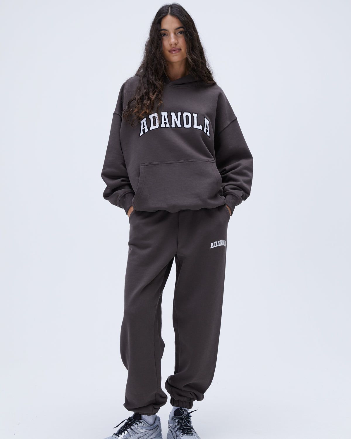 Adanola Varsity Oversized Hoodie Kaffee | 69LHGRZNF