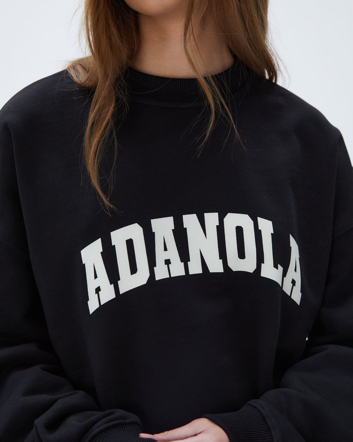 Adanola Varsity Oversized Sweatshirt Schwarz | 18YXCAHZG