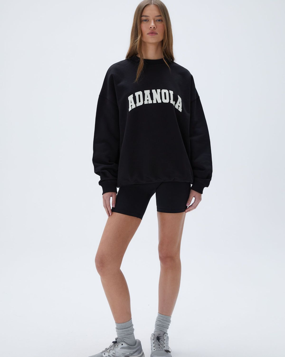 Adanola Varsity Oversized Sweatshirt Schwarz | 18YXCAHZG