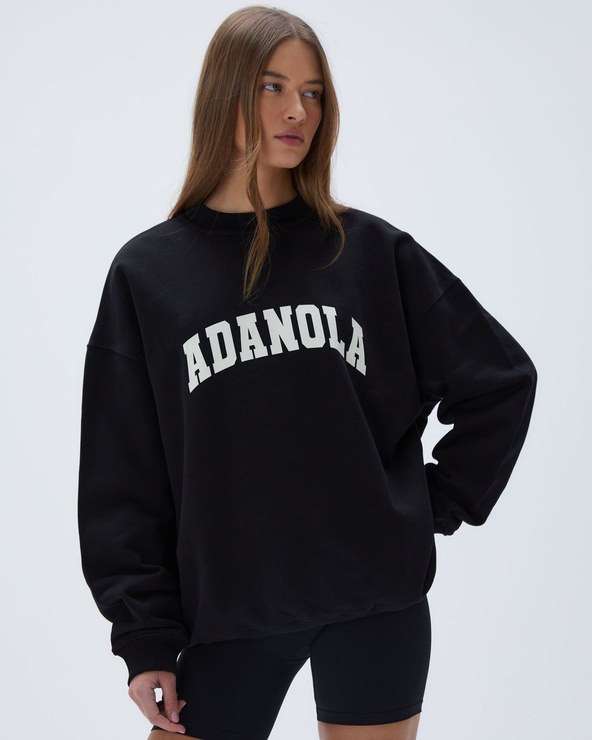 Adanola Varsity Oversized Sweatshirt Schwarz | 18YXCAHZG