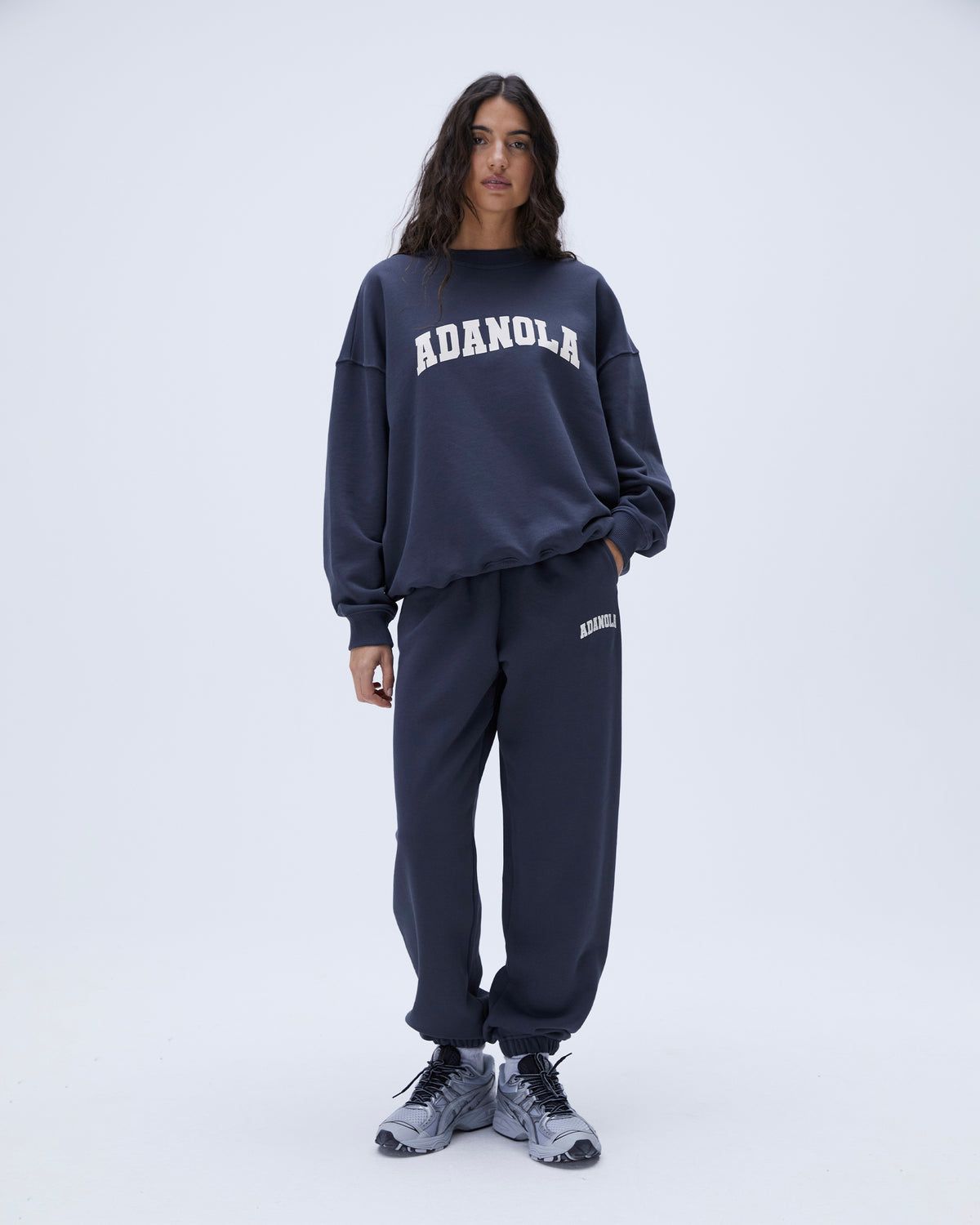 Adanola Varsity Sweatpants Blau | 24PHGMOTK